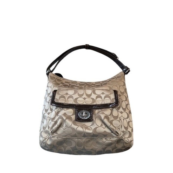 Coach Handbags - Coach Penelope Signature Sateen Convertible Hobo Bag F19282 EUC